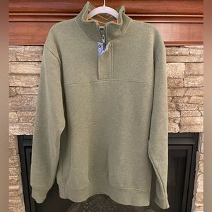 NWOT Orvis Green Signature Quarter-Zip Sweatshirt (Size: Men’s Medium)